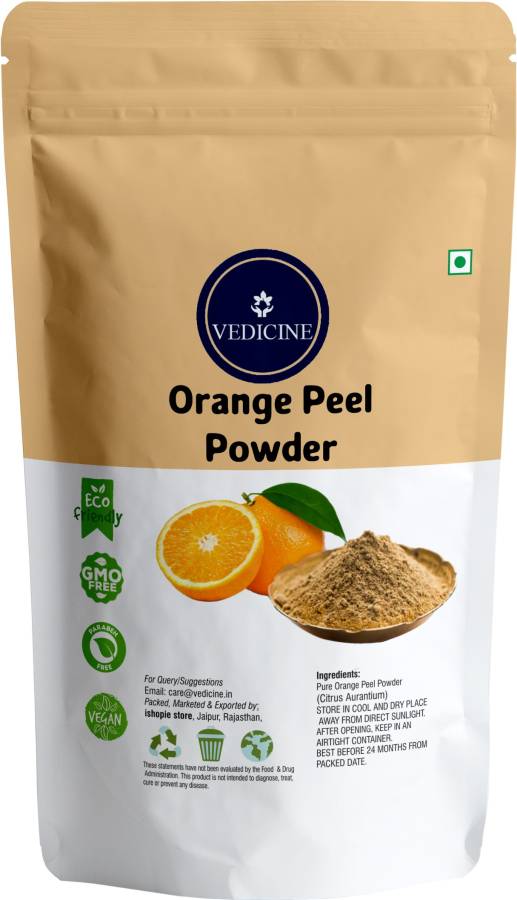 VEDICINE 100% Pure Orange Peel Powder for Face and Skin Care Price in India