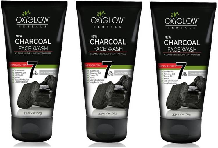 OXYGLOW CHARCOAL FACE WASH 300 ML PACK OF 3 Face Wash Price in India