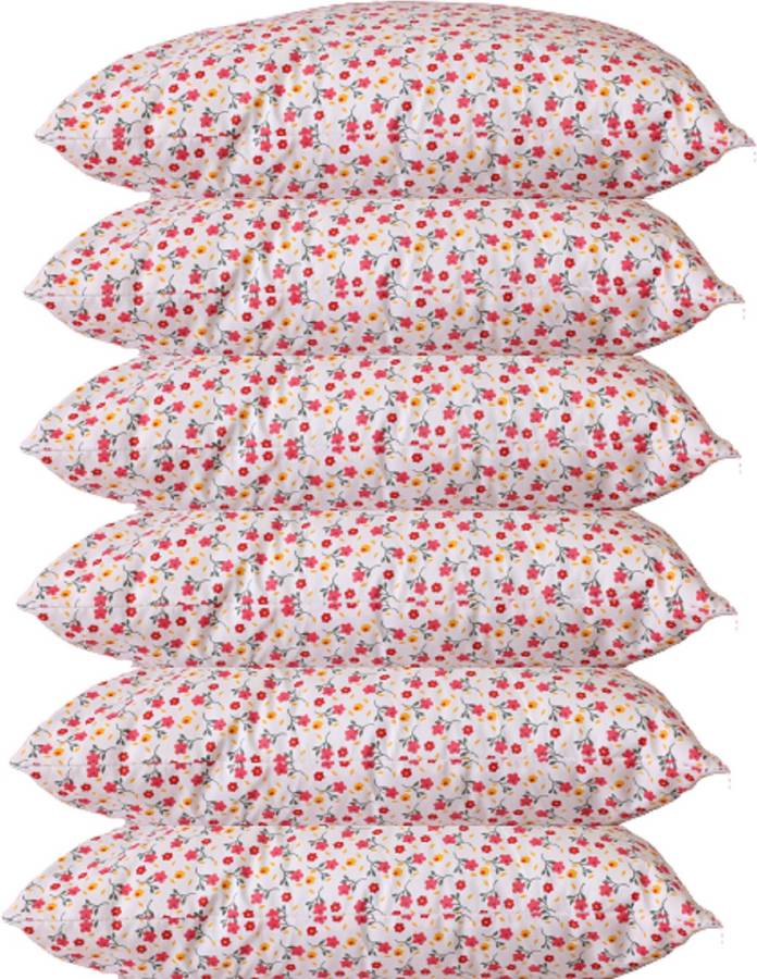 GKM Microfibre Floral Sleeping Pillow Pack of 6