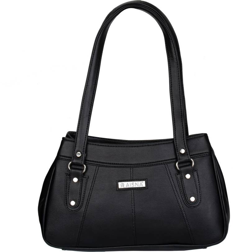Women Black Shoulder Bag - Regular Size Price in India