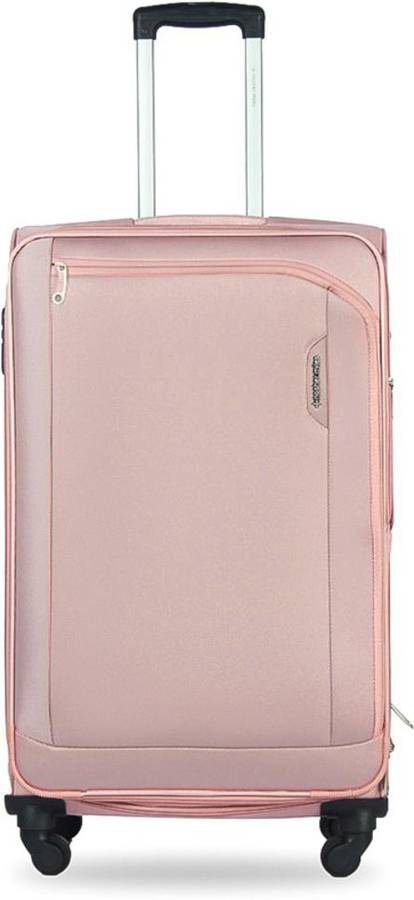 Medium Check-in Luggage (65 cm) - Dallas Expander Soft-Sided Polyester Check-in Luggage Pink 24 inch |65cm Trolley Bag - Pink