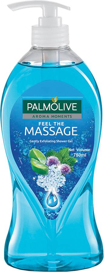 PALMOLIVE Feel The Massage Body Wash, Exfoliating Shower Gel with 100% Natural Thermal Minerals - pH Balanced, No Parabens, No Silicones (Pump)