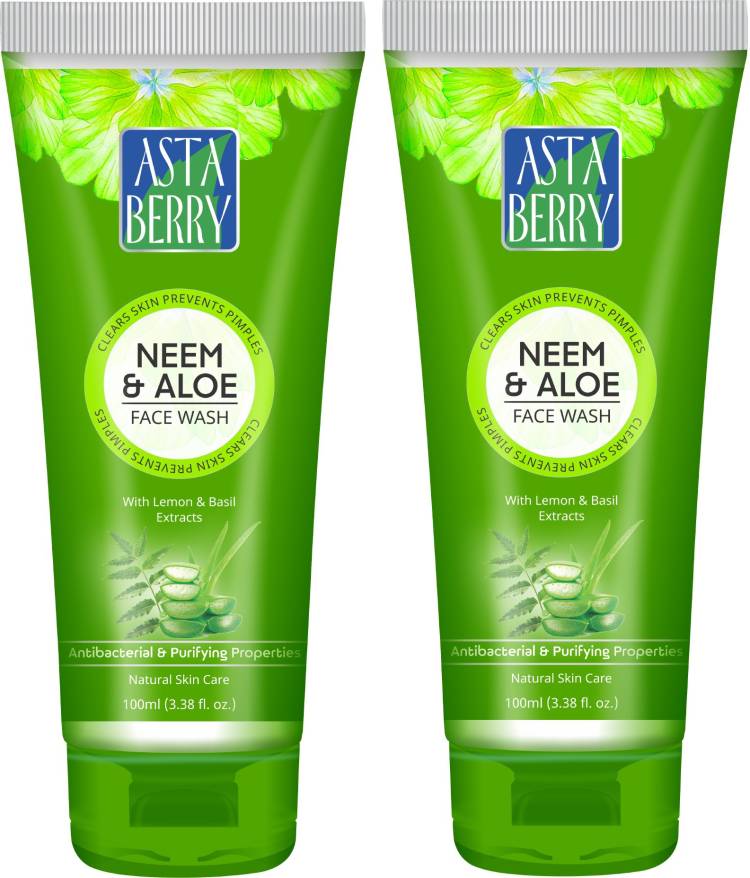 ASTABERRY Neem & Aloe  100ML (PACK OF 2) Face Wash Price in India