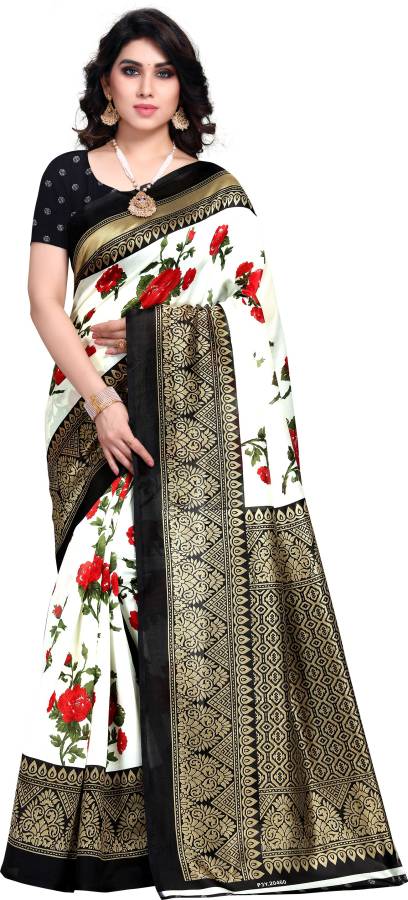 Printed Kanjivaram Art Silk, Cotton Silk Saree Price in India