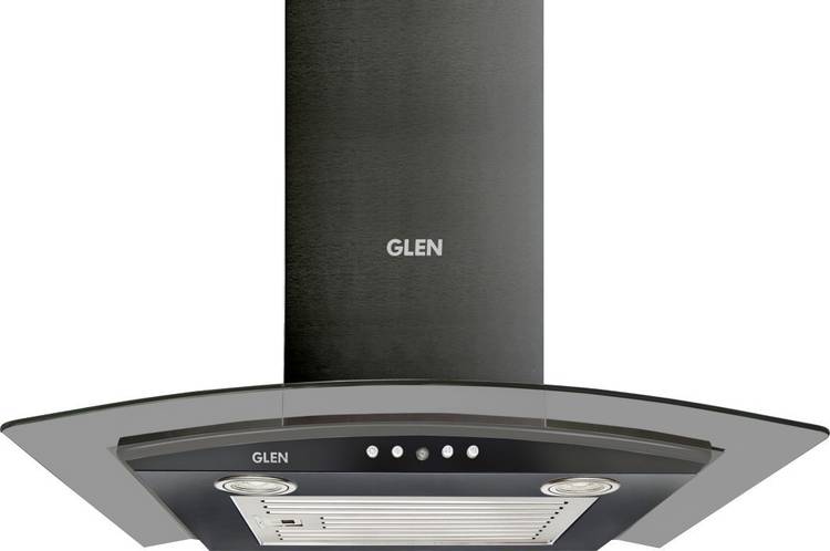 Glen Cooker Hood 6071 BLK EX 60cm 1000m3 BF LTW Wall Mounted Chimney