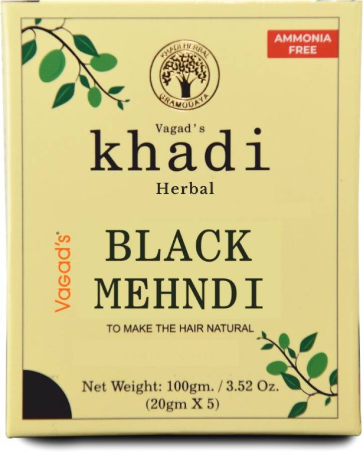 vagad's khadi Herbal Hair Color, Black, 100g Natural Mehendi Price in India