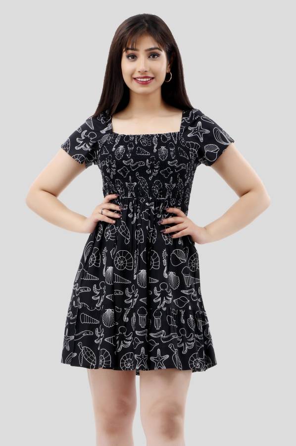 Women Tiered Black Dress Price in India