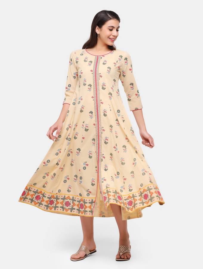 Women A-line Beige Dress Price in India