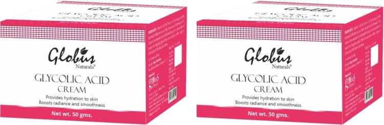 GLOBUS NATURALS Pimple Clear Glycolic Acid Face Cream | For Brightening |Anti Acne |Boost Radiance & Smoothness|with goodness of Niacinamide ,Glycerine Pack of 2 Price in India
