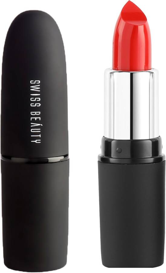 SWISS BEAUTY Pure Matte Lipstick (3 g) (Orange Red - 208) Price in India