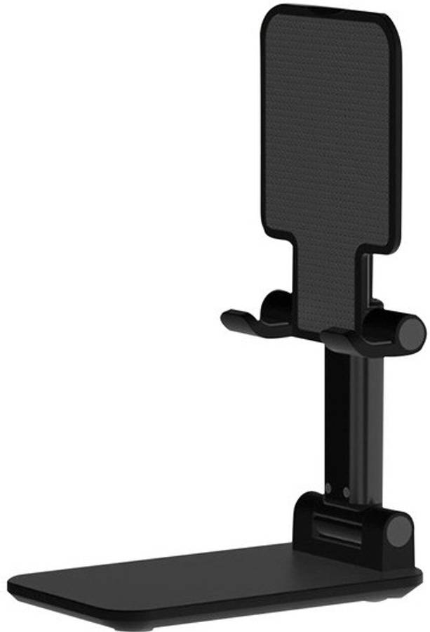 MemeHO Folding Desktop Phone Holder / Foldable Holder / Angle Adjustable Holder / Height Adjustable Holder / Desk Cell Phone Holder / Anti-Slip Compatible / Adjustable Holder /Mobile Holder (Black) Mobile Holder