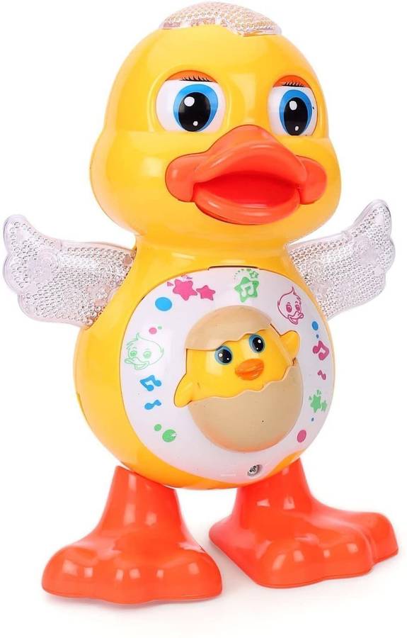 TUSHIKA Dancing Duck Toy With Real Dance Action And Music Flashing Lights For Kids Babies Toddler Boys And Girls