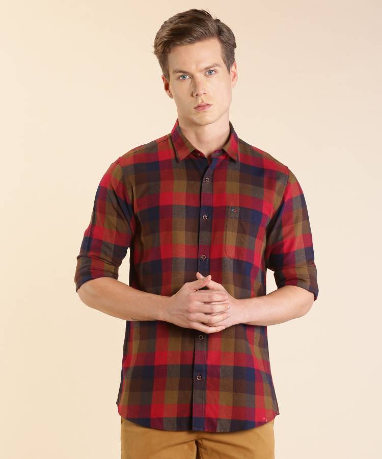 Men Slim Fit Checkered Casual Shirt Price in India