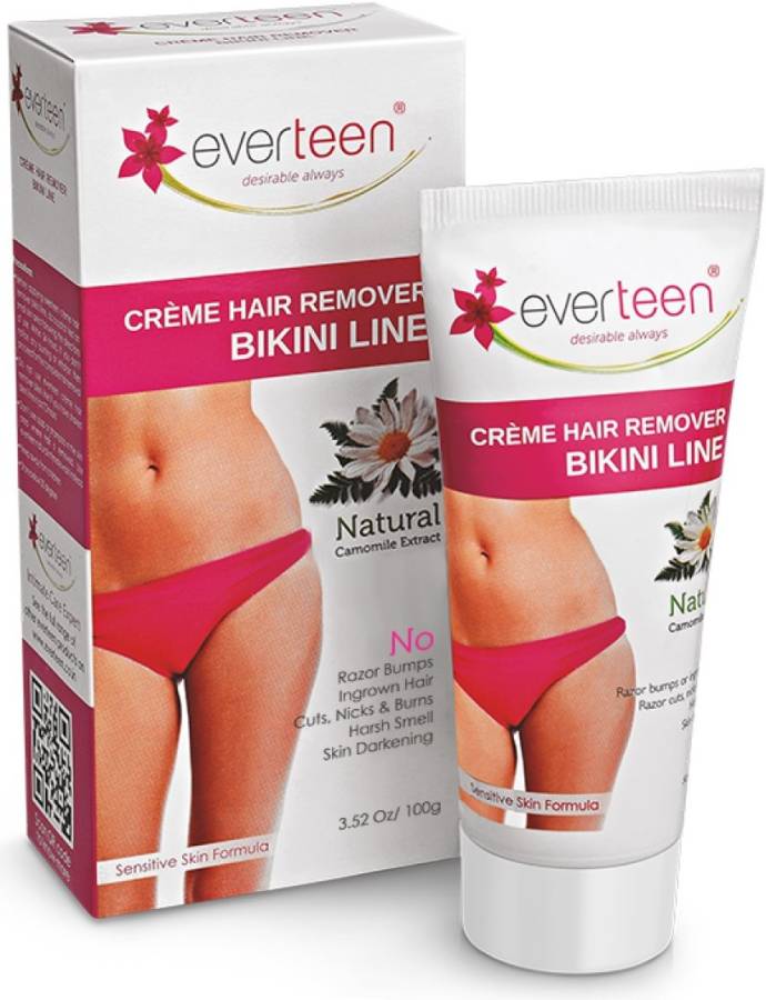 everteen Natural Bikini Line Hair Remover Creme for Women - 1 Pack (100g) Cream Price in India