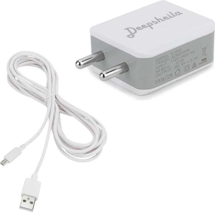 Deepsheila 3.4A. FAST CHARGER FOR ALL ANDROID MOBILE PHONES WITH V8 SYNC/DATA CABLE 10 W 3.1 A Multiport Mobile Charger with Detachable Cable