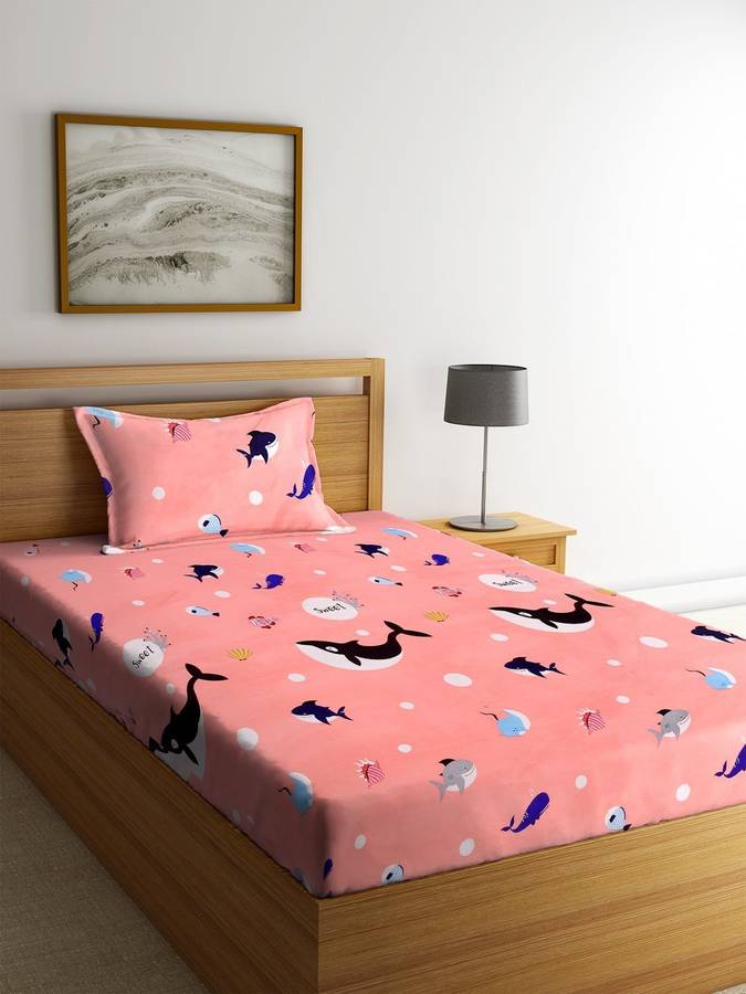 CHHAVI INDIA 160 TC Microfiber Single Cartoon Bedsheet