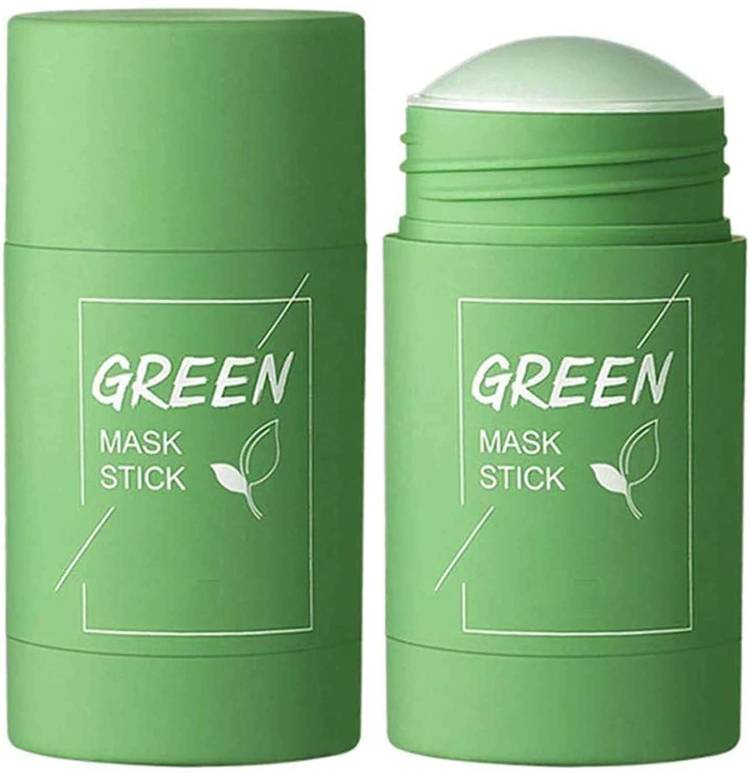 NDT New Original Green Tea Purifying Clay Stick Mask Oil Control Anti-Acne Eggplant Solid Fine,Portable Cleansing Mask Mud Apply Mask, Green Tea Facial Detox Mud Mask (Green Tea) Price in India