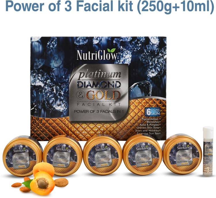 NutriGlow Platinum & Diamond Facial Kit 250 g Price in India