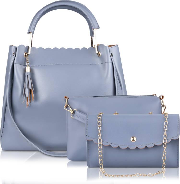 Women Blue, Gold Shoulder Bag - Regular Size Price in India