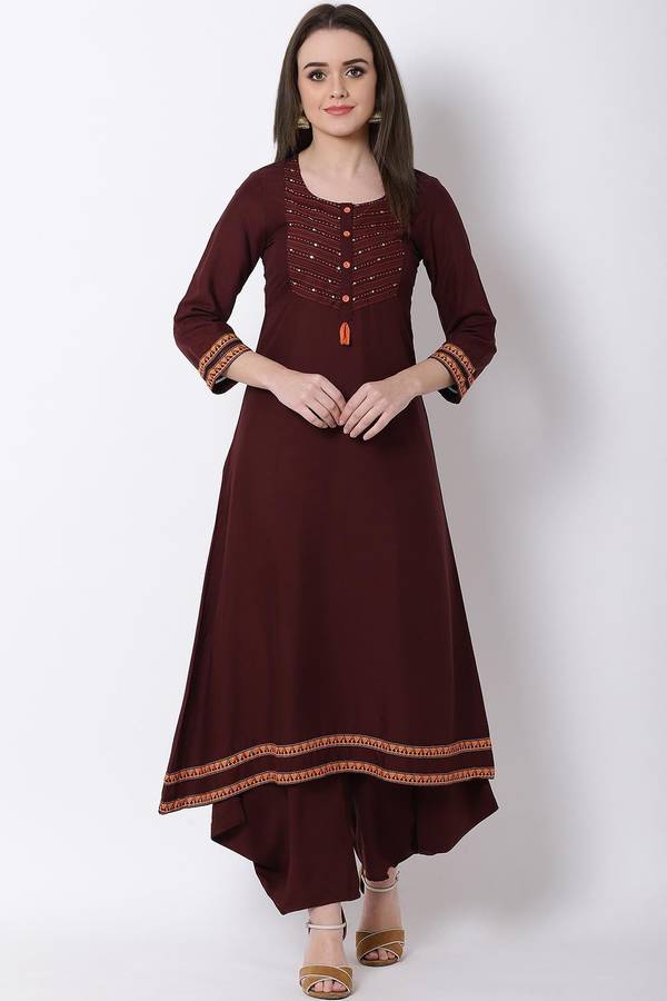 Women Printed Viscose A-line Kurta