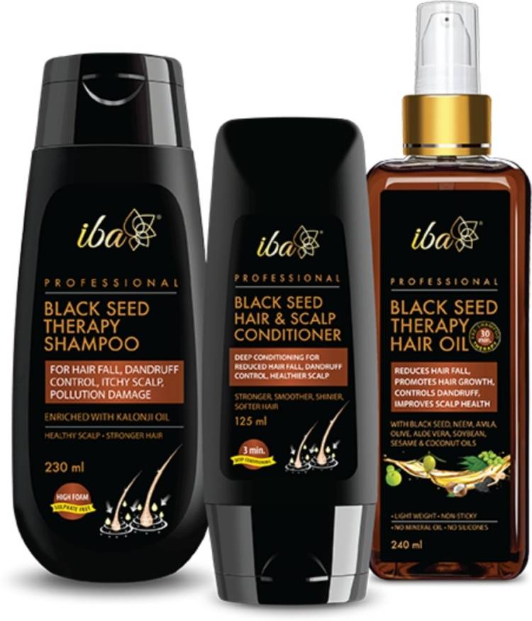 Iba Black Seed Therapy Shampoo + Conditioner + Hair Oil Combo Price in India