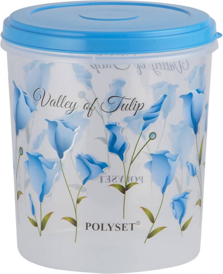 POLYSET Galaxy Valley Of Tulip Printed Large Storage Container  - 2000 ml Plastic Utility Container