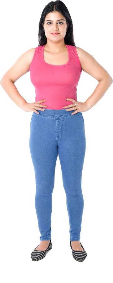 white-zone Blue Jegging