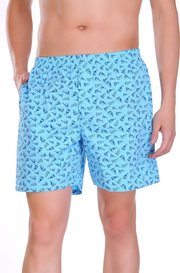 Printed Men Light Blue Boxer Shorts