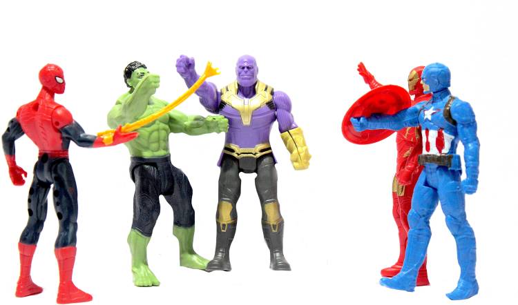 WOW toys Pack of 5 Super Hero Action Figures for Kids