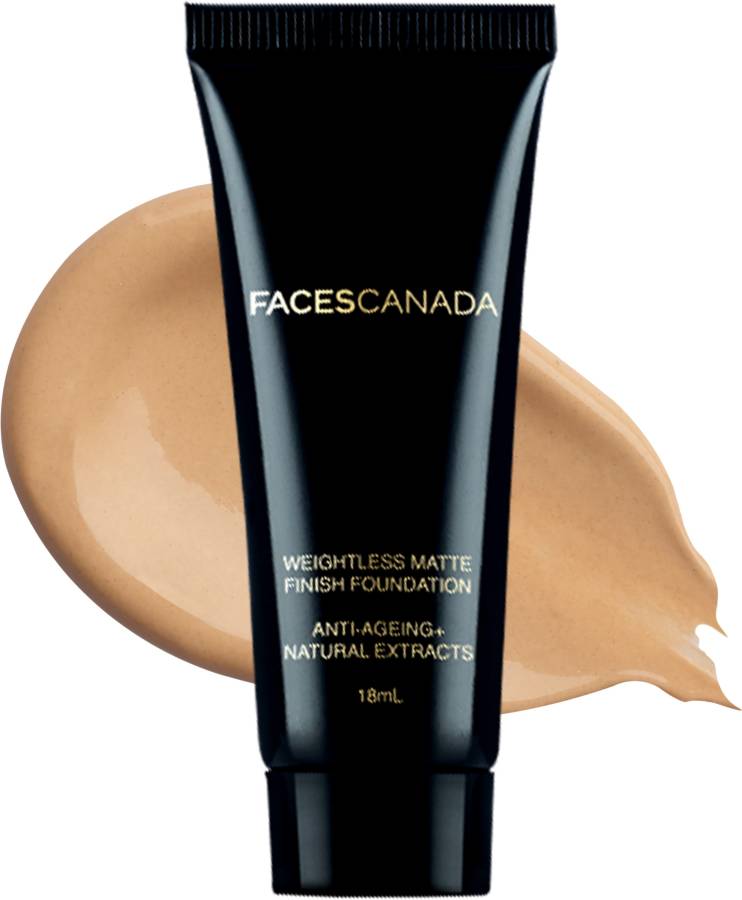 FACES CANADA Weightless Matte Foundation with Grape extracts and Shea Butter Foundation Price in India