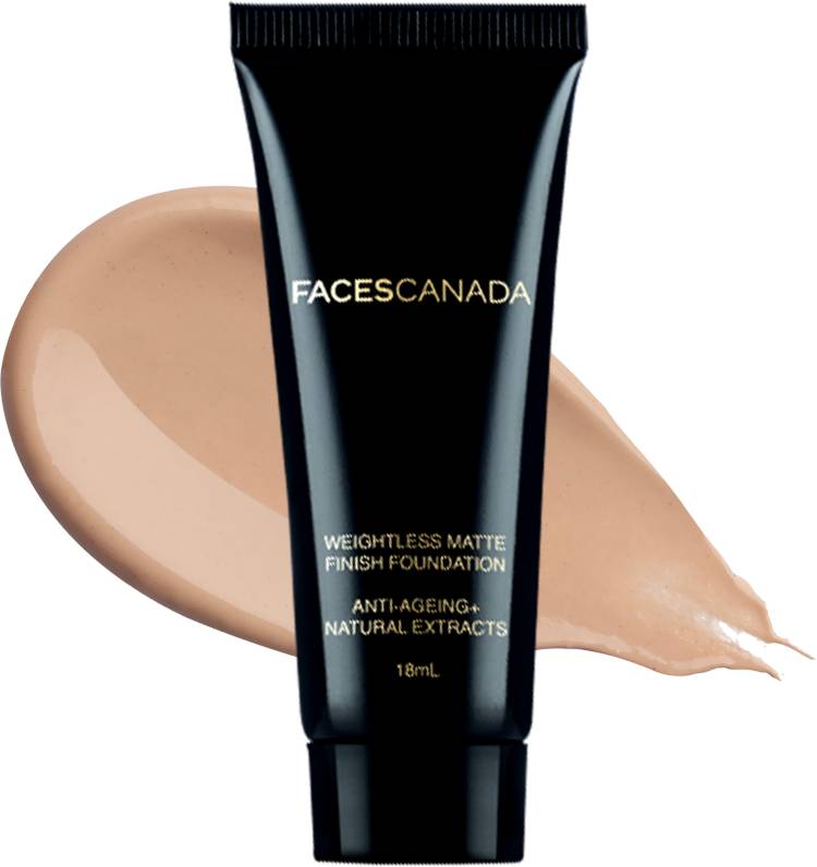 FACES CANADA Weightless Matte Foundation with Grape extracts and Shea Butter Foundation Price in India