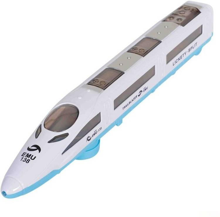 TUSHIKA High Speed bump and go EMU Bullet Train Toy for Kids with 3D Lighting and Musical Fun Sounds Electric Speed Train toy for kids toddler boys and girlS