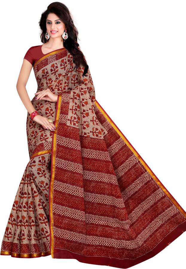 Printed Daily Wear Pure Cotton Saree Price in India