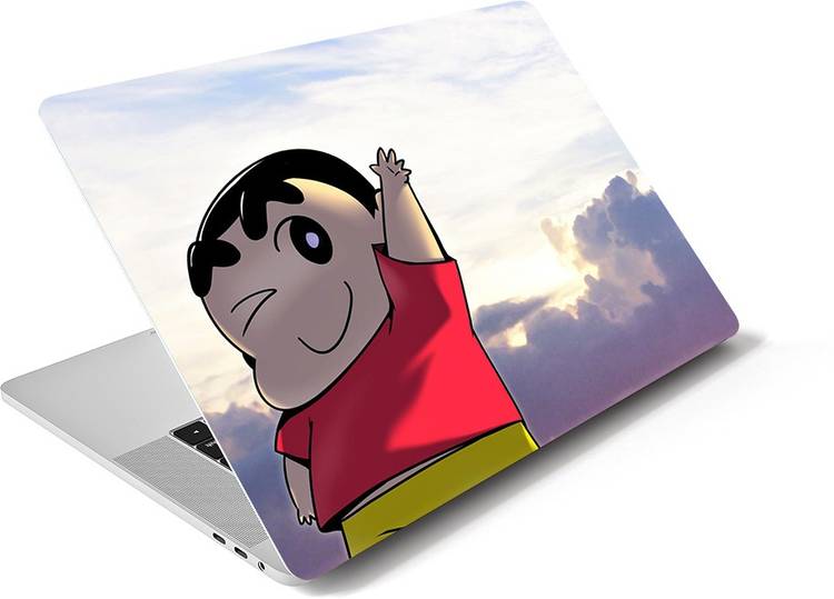 NoWorries Cute Shinchan laptop skin decal, HD-Print & High-quality laptop decal that fits on all laptops VINYL Laptop Decal 15.6