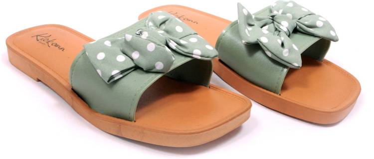 Women Green Flats Sandal Price in India