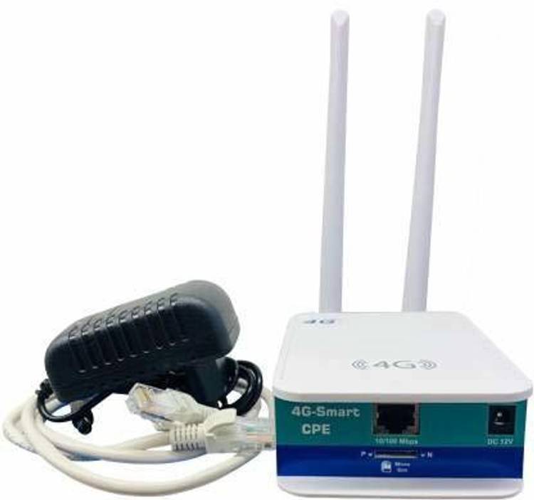 HANUTECH 4G Wifi Router With 2 Removable 150dbi Antennas 100mbps Speed All 4G Sim Supported (Only For Internet Networking Use,No Calls Facility) 100 Mbps Router