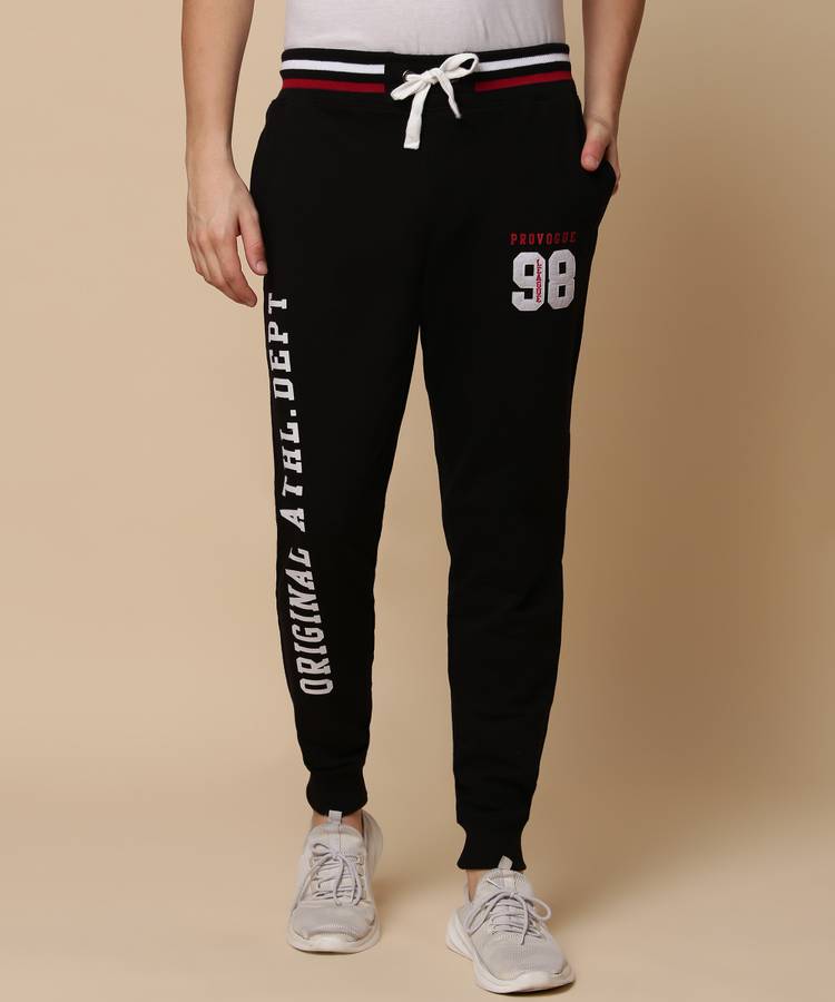 Varsity Men Black Track Pants