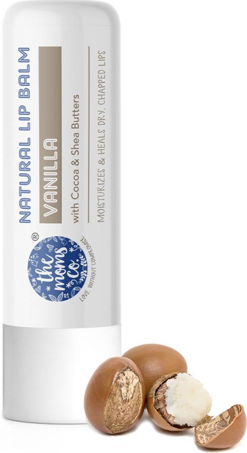 The Moms Co. Natural Lip Balm Vanilla I Non Sticky I Protects & Nourishes Dry Chapped Lips I Vanilla Price in India