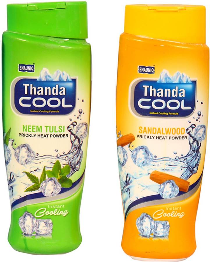 ENAUNIQ Thanda Cool Prickly heat powder 150g (neem tulsi , sandalwood ) Price in India