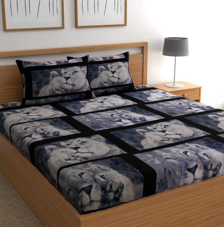 CHHAVI INDIA 104 TC Microfiber Double Cartoon Bedsheet