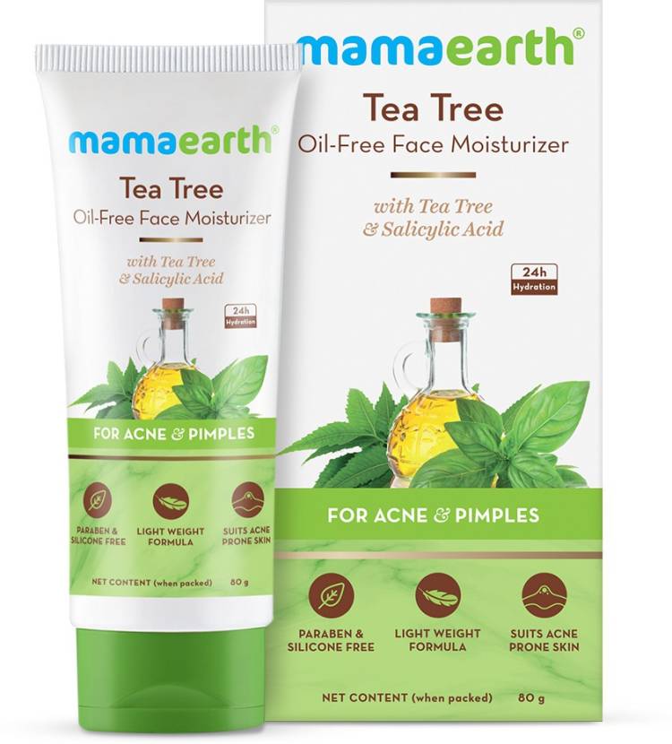 MamaEarth Tea Tree Oil-Free Moisturizer For Face For Oily Skin with Tea Tree & Salicylic Acid for Acne & Pimples Price in India