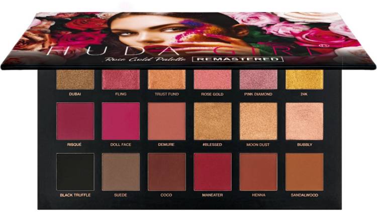 Huda Girl ROSE GOLD REMASTERED Edition Eyeshadow Palette 18 Color Shimmer and Matte Eyeshadow Palette 10 g Price in India