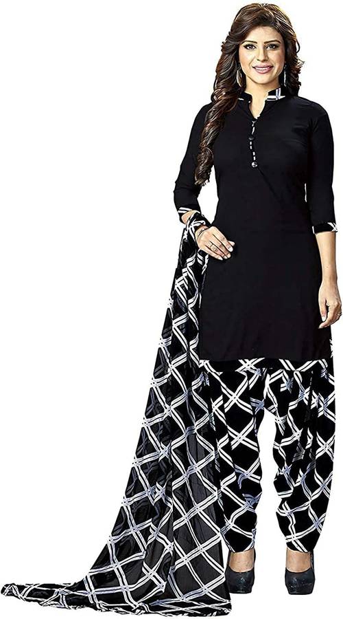 Synthetic Striped Salwar Suit Material