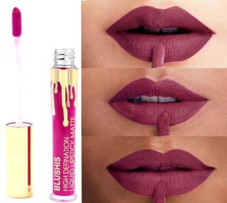 BLUSHIS High Defination Smudge proof Waterproof Long lasting Liquid matte Lipstick Non Transfer Common Colour For Daily Use auv Mix Price in India