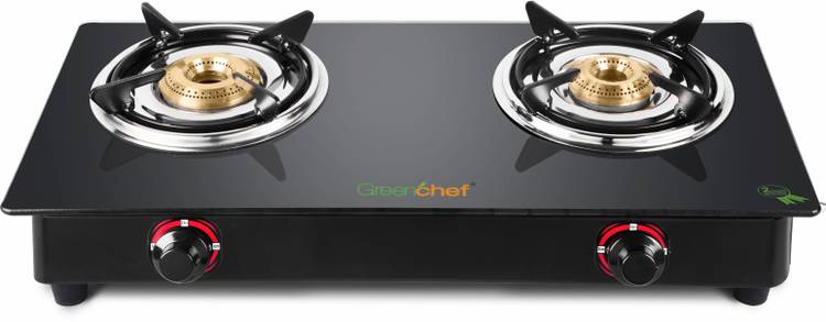 Greenchef Ebony Glass Manual Gas Stove