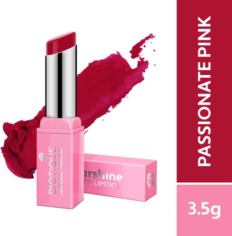 BIOTIQUE Starshine Matte Lipstick, Passionate Pink Price in India