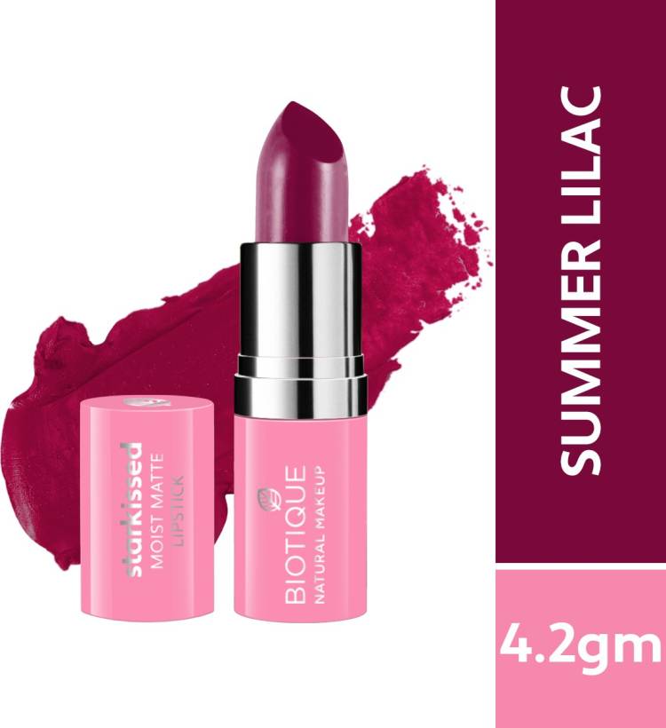 BIOTIQUE Starkissed Moist Matte Lipstick, Summer Lilac Price in India