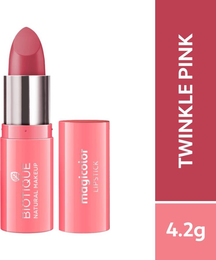 BIOTIQUE Magicolor Lipstick, Twinkle Pink Price in India