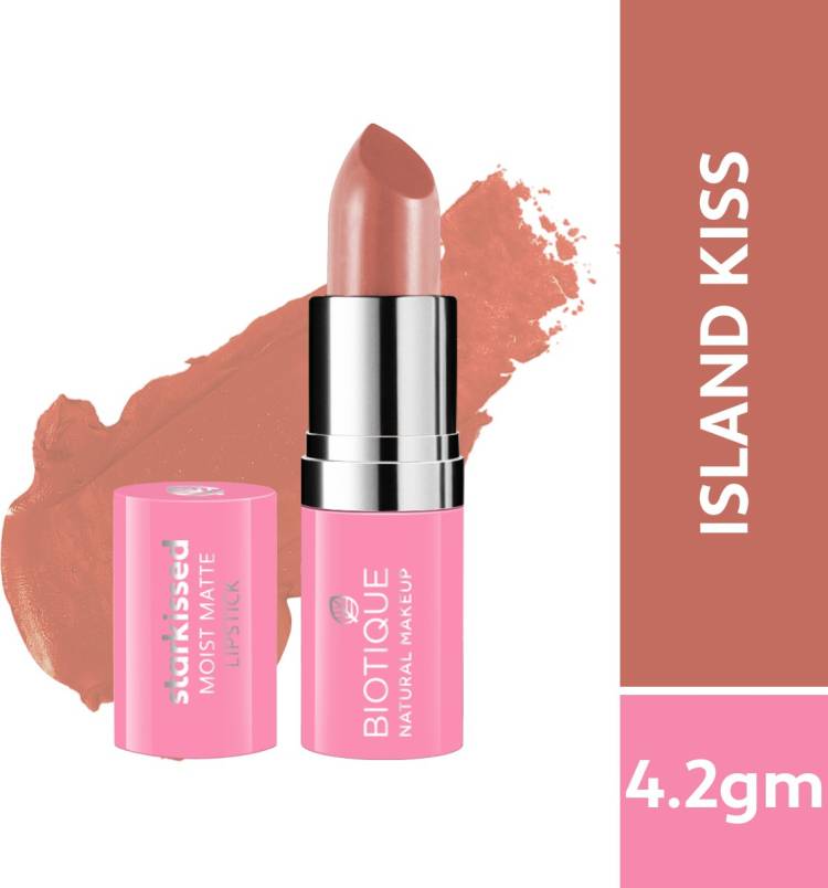 BIOTIQUE Starkissed Moist Matte Lipstick, Island Kiss Price in India