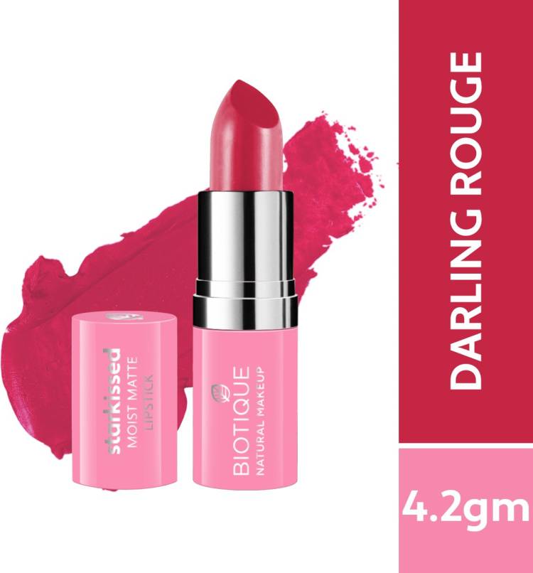 BIOTIQUE Starkissed Moist Matte Lipstick, Darling Rouge Price in India